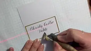 Hand Calligraphy Place Cards with Table Numbers