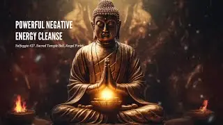Powerful Sacred Bell to Clear Negative Energy in Home and YOU + 417 Solfeggio Tones, Angel Forks.