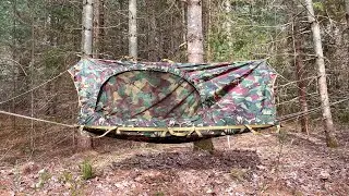 Russian Tent Hammock Setup, Russian Cold Camo Update