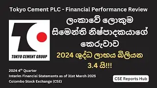 Tokyo Cement (TKYO.N) 2024 Q4 Financial Performance | 2024 Q4 Earnings Report Analysis | CSE Reports