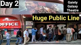 Vikram Vedha Movie Huge Public Line Day 2 At Gaiety Galaxy Theatre In Mumbai