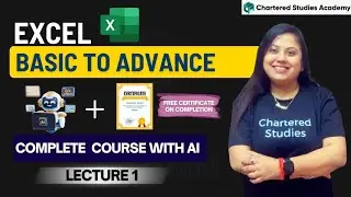 Excel Course Basic to Advance | Complete Excel with AI | Free Certificate | Lecture 1