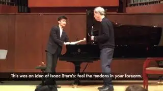 Weilerstein master class: tendons that control left hand