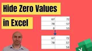 Hide Zero Values in Excel - Formatting Trick #Shorts