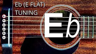 E FLAT TUNING (HALF STEP DOWN FROM STANDARD) - GUITAR TUNER - WITH LONGER NOTES!