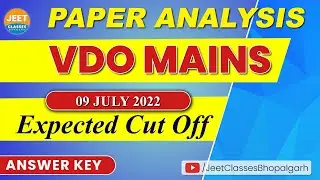 VDO Mains Exam 2022 Complete Paper Solution Answer Key Gram Vikash Adhikari Paper Analysis 9 July