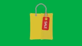 Animated Shopping Bag Fashion 2 Green Screen