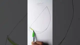 Watermelon Slice Drawing 🍉 | Juicy Watermelon Art | Summer Fruit Sketch | NazninChitrakotha
