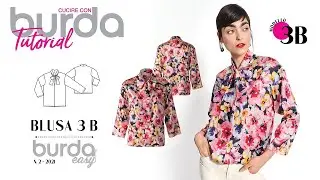 Cucire con Burda: Tutorial Blusa 3B - Burda Easy 2/2021