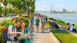 🌿 Koh Norea Park | Riverside Walk in Phnom Penh, Cambodia 🇰🇭