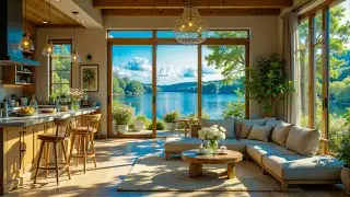 Morning Piano Ambience🌸🌿 Positive Piano With Flower, Bird Song& Warm Sunshine To Start Happy Day