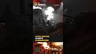 Private bus gutted in fire on Puducherry flyover; all passengers escape safely