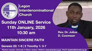LIC Sunday Service | MAINTAIN SINCERE FAITH | 11th January 2026