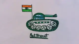 Tank चित्र Drawing 35 से बानाना सीखे असानी से | Easy war Tank Drawing from 35 Number 