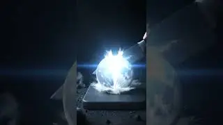 Knife cuts moon in half under gravity pressure 🔪🌕 / Нож режет луну под давлением гравитации