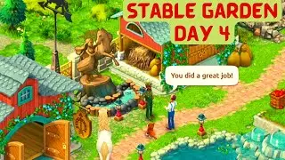 Gardenscapes: Watch Austin Restore Stable Garden &mdash; Day 4 │ Game-play Walk-through