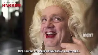 Affiche met .. Manou Kersting & Chris Van Espen .. 'Mannen op hakken'