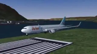 767-300ER landing at BIIS (Very hard Approach) Flightgear
