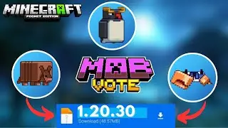 Mob Vote Mod for Minecraft PE || Crab, Penguin, Armadillo || 1.20+