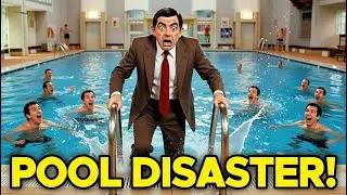 Mr Bean&rsquo;s Swimming Pool Chaos! 😂 | Classic Silent Comedy | SilentSmilesStudio @SilentSmilesStudio