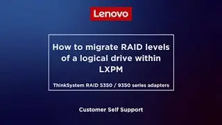 How to migrate RAID levels of a logical drive within LXPM