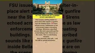 Active Shooter Reported at FSU | Lockdown at Florida State #usanews #usa #fsu