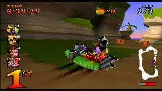 Crash Team Racing - Duckstation - PS1 - Nitrous Oxide - Crash Cove - 60 fps