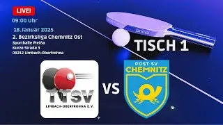 TTSV LIMBACH vs. POST SV CHEMNITZ | STTV| 2.Bezirksliga Ost Tischtennis Tisch 1