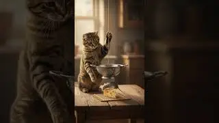 Insane! 😱😱 Genius Cat Sets a TRAP for Mouse! Unbelievable! 😱😱 #shorts #cat #trap