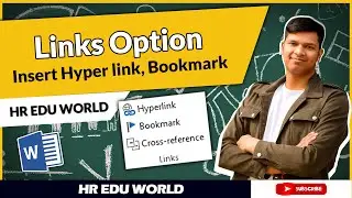 MS Word Hyperlink, Bookmark, Cross Reference in Hindi| Insert Tab Part-13| इन्सर्ट टैब हिंदी में