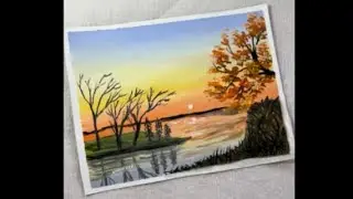 Step by step painting tutorial #scenery#youtube#art#painting 