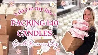 Packing 140 Candles & Designing New Labels | PRODUCTIVE Small Business Studio Vlog l Day in My Life