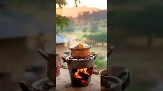 Making a Portable Clay Stove from a Metal Bucket for Outdoor Cooking 🔥