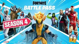 !!FORTNITE SEASON 4 BATTLE PASS!! (FULL SHOWCASE)