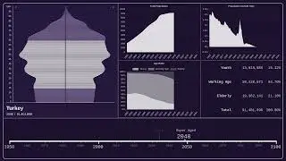 🇹🇷 Turkey &mdash; Population Pyramid from 1950 to 2100