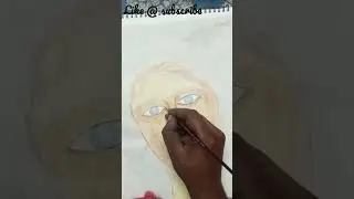 Water colour paint 🎨#drawing #shots #girl #face #drawing #1million