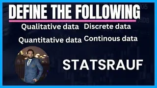 define qualitative data quantitative data discrete data continuous data /stats rauf
