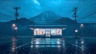 Midnight in Japan 🌙 | Peaceful Rain, Empty Streets & Mountains at Night