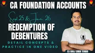 🚀Redemption of Debentures | CA Foundation Accounts | Methods, DRR, DRI, Conversion |