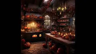 Relaxing Cozy Kitchen - Autumn Magic Sleeping Ambient ASMR 2023