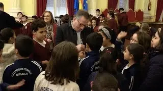 Los alumnos del colegio Pedro de Estopiñán visitan la Asamblea de Melilla