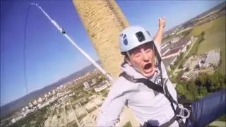 Tower Jump mit Crazy-JGA: 110 Meter Sprung in die Tiefe zum Junggesellenabschied