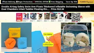 Airbag Safety Swim Arm Floats for Infants & Toddlers with Dual Chambers #SwimSafety