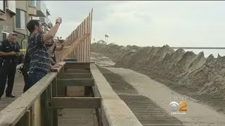 High Tide Causing Concern For Seaside Residents In Long Beach