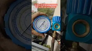 R 410 or R 32 gas ka raning pressure kitna hona chahiye, ac gas charging, R     32 raning pressure