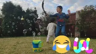 Play with bubbles#Bubbles Ninja in action#kids fun activities#kids lockdown activity at home