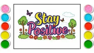 Satisfying Positive Affirmations Coloring Tutorial Relaxing Nature Art