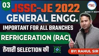 JSSC JE 2022 General Engineering | Mechanical Engg. | For Mechanical, Civil, Electrical by Rahul Sir