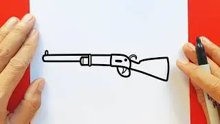 HOW TO DRAW A SHOTGUN EASY STEP BY STEP | GUN DRAWING