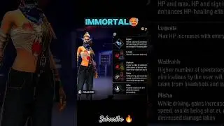 Immortal character Combination in free fire 🔥 #freefire